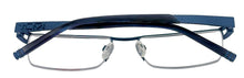 Load image into Gallery viewer, Tumi Mens Navy Rimless Stainless Steel Rectangle Eyewear Frame T100 53mm
