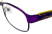 Load image into Gallery viewer, Cosmopolitan Unisex Purple Green Rectangle Metal Eyewear Frame Tomboy 51mm
