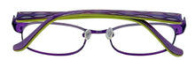 Load image into Gallery viewer, Cosmopolitan Unisex Purple Green Rectangle Metal Eyewear Frame Tomboy 51mm
