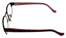 Load image into Gallery viewer, Cosmopolitan Unisex Brown Pink Rectangle Metal Eyewear Frame Tomboy 51mm
