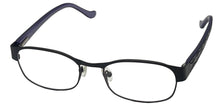 Load image into Gallery viewer, Cosmopolitan Unisex Black Purple Rectangle Metal Eyewear Frame Tomboy 51mm
