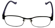 Load image into Gallery viewer, Cosmopolitan Unisex Black Purple Rectangle Metal Eyewear Frame Tomboy 51mm
