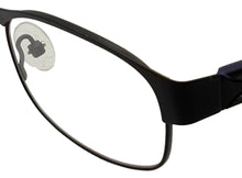 Load image into Gallery viewer, Cosmopolitan Unisex Black Purple Rectangle Metal Eyewear Frame Tomboy 51mm
