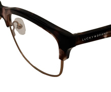 Load image into Gallery viewer, Lucky Mens Ophthalmic Soft Rectangle Pink Tortoise Gold Metal Frame. D109 55mm
