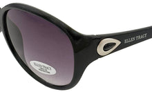 Load image into Gallery viewer, Ellen Tracy Womens Sunglass Black Plastic Rectangle Smoke ET 547 4
