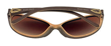 Load image into Gallery viewer, Ellen Tracy Womens Brown Cream Plastic Rectangle Sunglass, Gradient Lens 547. 3
