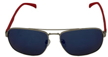 Load image into Gallery viewer, Fila Matte Silver Mens Metal Aviator Sunglass Polarized Smoke Lens SF8493. 581P
