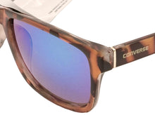 Load image into Gallery viewer, Converse Matte Tortoise Mens Sunglass Rectangle Plastic, Blue Lens H056
