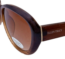 Load image into Gallery viewer, Ellen Tracy Womens Sunglass Plastic Rectangle Brown Stripe ET 565. 1
