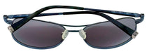 Load image into Gallery viewer, John Varvatos Mens Navy Aviator Wrap Sunglass, Smoke Lens V798
