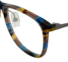 Load image into Gallery viewer, Lucky Brand Mens Soft Square Blue Brown Plastic Frame. D510. 52mm
