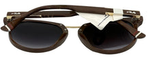Load image into Gallery viewer, Fila Mens Plastic Soft Square Brown Gold Sunglass, Brown SF9281 Z94
