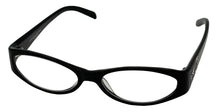 Load image into Gallery viewer, Carolina Herrera Black Oval Plastic Reading Glass  H310. 50mm. 1.0X
