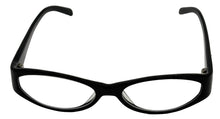 Load image into Gallery viewer, Carolina Herrera Black Oval Plastic Reading Glass  H310. 50mm. 1.0X
