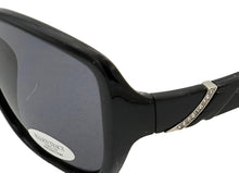 Load image into Gallery viewer, Ellen Tracy Women's Black Plastic Rectangle Sunglass ET551 3

