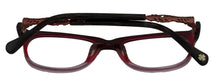 Load image into Gallery viewer, Lucky Womens Ophthalmic Rasberry Soft Rectangle Plastic Frame Palm 52mm
