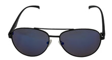 Load image into Gallery viewer, Kenneth Cole Reaction Mens Sunglass Matte Black Metal Aviator, Blue KC1318 2X
