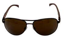Load image into Gallery viewer, Perry Ellis Brown Men Sunglass Metal Aviator Brown, Brown Lens PE23. 4
