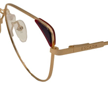 Load image into Gallery viewer, Escada Women's Eyewear Gold Burgundy Stainless Steel Metal VESD45K 0A93 57mm
