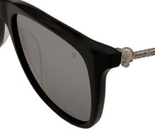 Load image into Gallery viewer, John Varvatos Mens Black Plastic Square Sunglass V544 Mirror Lens
