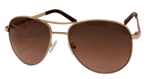 Load image into Gallery viewer, Guess Sunglass Mens Gold Metal Aviator, Brown Gradient Lens GF0408. 32F
