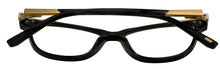 Load image into Gallery viewer, Jones New York Black Gold Mens Plastic Soft Square Eyewear , J239. 49mm
