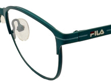 Load image into Gallery viewer, Fila Big Kids Soft Square Eye Metal Eyewear Frame VF1150 Teal 48mm
