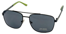 Load image into Gallery viewer, Guess Sunglass Mens Black Metal Aviator, Smoke Lens GF0206. 1A
