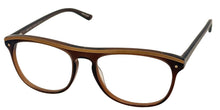 Load image into Gallery viewer, Perry Ellis Mens Brown Rectangle Plastic Eyewear Frame PE393. 53mm
