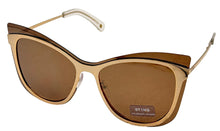 Load image into Gallery viewer, Sting Womens Gold Metal Cateye Sunglass Brown Mirror Polarized Lens SST195 304

