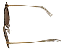Load image into Gallery viewer, Sting Womens Gold Metal Cateye Sunglass Brown Mirror Polarized Lens SST195 304
