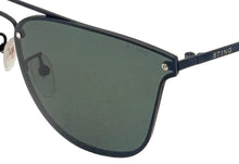 Load image into Gallery viewer, Sting Mens Black Square Metal Sunglass, Green Polarized Lens SST 190. 531
