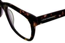 Load image into Gallery viewer, Lucky Brand Men's Purple Tortoise Soft Square Plastic Eyeglass Frame D206. 52mm
