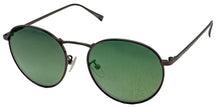 Load image into Gallery viewer, Sting Mens Black Round Metal Sunglass, Green Lens SST 189 568G
