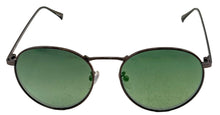 Load image into Gallery viewer, Sting Mens Black Round Metal Sunglass, Green Lens SST 189 568G
