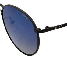Load image into Gallery viewer, Sting Mens Metal Black Metal Round Sunglass Blue Mirror Lens SST189 531
