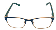 Load image into Gallery viewer, Fila Big Kids Navy Gold Rectangle Metal Eyewear Frame VF9464. 47mm
