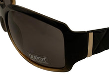 Load image into Gallery viewer, Esprit Women's Sunglasses Plastic Rectangle Wrap Black Fade/Gray. ET19311 538
