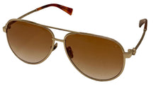 Load image into Gallery viewer, John Varvatos Mens Gold Metal Aviator Sunglass V546, Brown Gradient Lens
