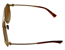 Load image into Gallery viewer, John Varvatos Mens Gold Metal Aviator Sunglass V546, Brown Gradient Lens
