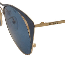 Load image into Gallery viewer, Sting Womens Metal Metal Round Cateye Sunglass Smoke Lens SST135 02AB
