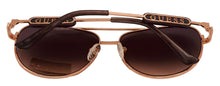 Load image into Gallery viewer, Guess Sunglass Mens Gold Metal Aviator, Blue Gradient Lens GO00001. 28W
