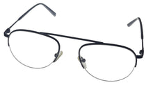 Load image into Gallery viewer, Jones New York Mens Matte Black Rimless Metal Eyewear Aviator Frame. J359. 53mm
