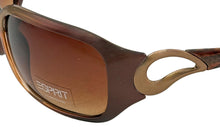 Load image into Gallery viewer, Esprit Women's Sunglasses Plastic Rectangle Wrap Brown Gold ET19318 535
