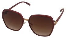 Load image into Gallery viewer, Guess Sunglass Womens Red Oversized Square Plastic, Gradient Lens GF0407 66F
