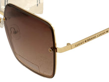 Load image into Gallery viewer, Lucky Brand Women Gold / Metal Large Square Front Mount Sunglass, D2001
