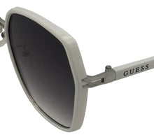 Load image into Gallery viewer, Guess Sunglass Womens White Oversized Square Plastic, Gradient Lens GF0407 21B
