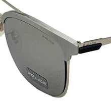Load image into Gallery viewer, Police Silver Mirrored Square Men's Sunglasses SPL569V 579X 54

