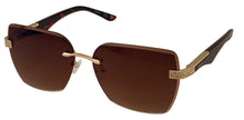 Load image into Gallery viewer, Guess Sunglass Womens Gold Oversized Rimless Square Plastic, GO00022. 32F

