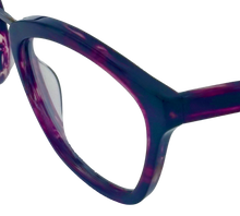 Load image into Gallery viewer, Jones New York Mens Soft Rectangle Purple Plastic Eyewear Frame. J766. 52mm
